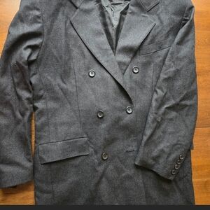 Women’s Double-Breasted Pea Coat in Dark Gray
